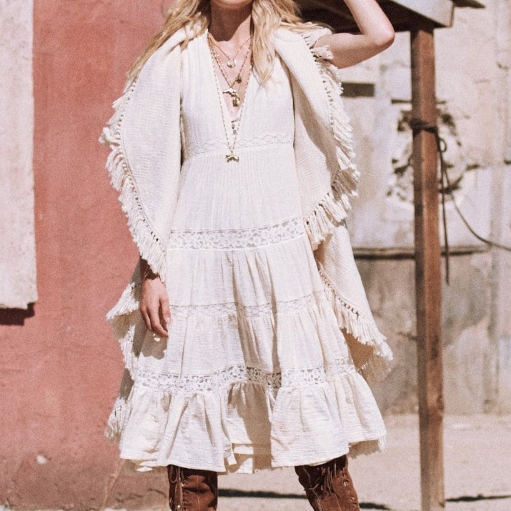 Spell Doe Eyed midi dress M NWT